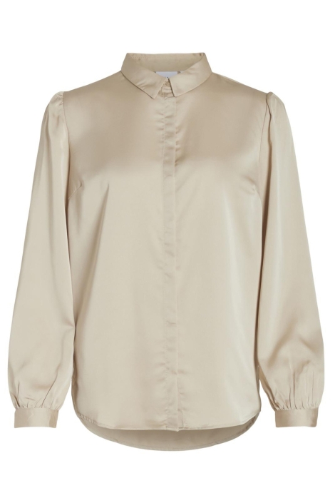 Vila viellette satin l/s shirt - noos